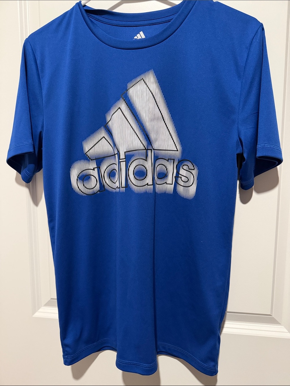 adidas Blue Short Sleeve Graphic Logo Tee